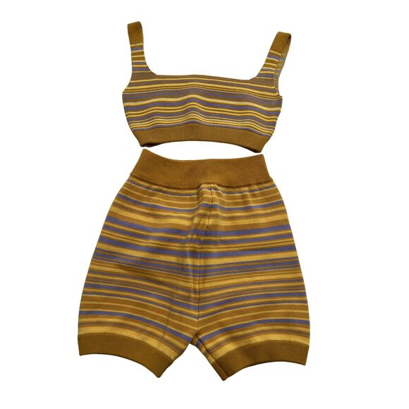 NAGNATA Lucid Bralette & Yoni Shorts in Ginger Kiss - Picture 1 of 5